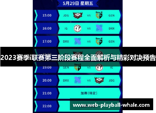 2023赛季i联赛第三阶段赛程全面解析与精彩对决预告